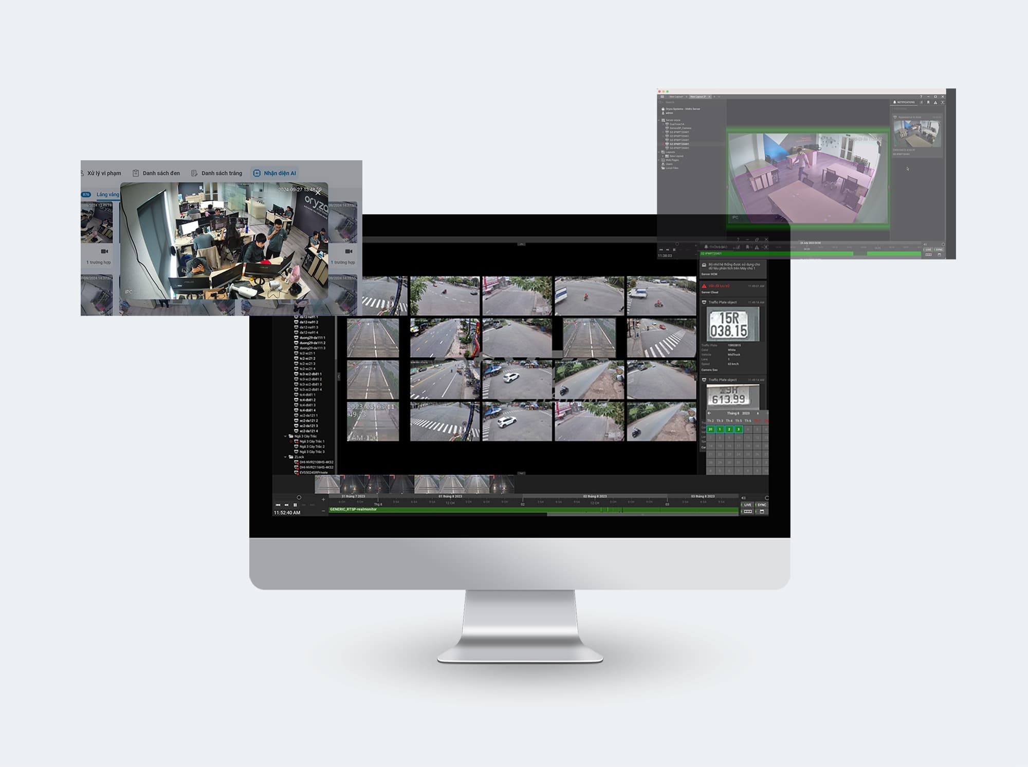 Giao diện phần mềm Oryza VMS
